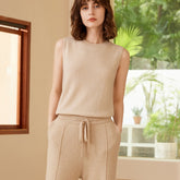 Sleeveless Camisole Pure Cashmere Vest Knitted Sweater Top